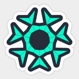 Neon green 7 point star Sticker